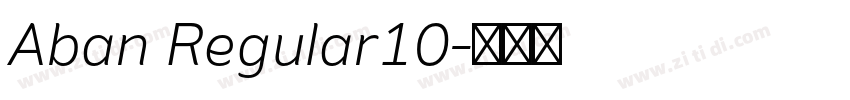 Aban Regular10字体转换